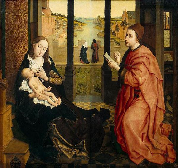 Rogier van der Weyden St Luke Drawing a Portrait of the Madonna oil painting image